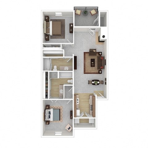 a floor plan of a house with a bedroom and a living room